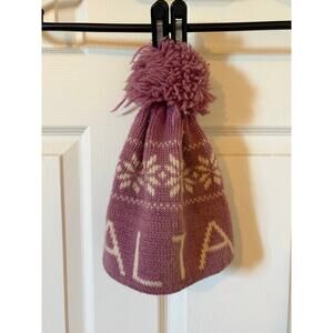 Vintage 70s Alta ski resort 100% wool chunky pom pom beanie